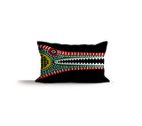 Criso Crocodille Folksy Rectangle Throw Pillow