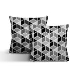 Cubana Geometric Reversible Indoor/Outdoor Square Pillow