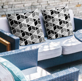 Cubana Geometric Reversible Indoor/Outdoor Square Pillow