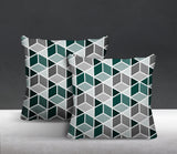 Cubana Geometric Reversible Indoor/Outdoor Square Pillow