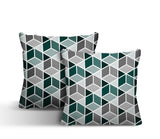 Cubana Geometric Reversible Indoor/Outdoor Square Pillow