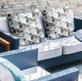 Cubana Geometric Reversible Indoor/Outdoor Square Pillow