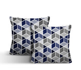 Cubana Geometric Reversible Indoor/Outdoor Square Pillow