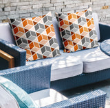 Cubana Geometric Reversible Indoor/Outdoor Square Pillow