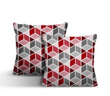 Cubana Geometric Reversible Indoor/Outdoor Square Pillow