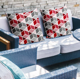 Cubana Geometric Reversible Indoor/Outdoor Square Pillow