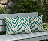 Billi Zebra Print Indoor/Outdoor Reversible Rectangular Pillow