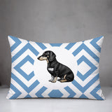 Dachshund Dog  Indoor/Outdoor Reversible Rectangular Pillow