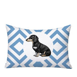 Dachshund Dog  Indoor/Outdoor Reversible Rectangular Pillow