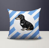 Dachshund Dog  Indoor/Outdoor Reversible Square Pillow