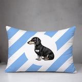 Dachshund Dog  Indoor/Outdoor Reversible Rectangular Pillow