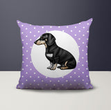 Dachshund Dog  Indoor/Outdoor Reversible Square Pillow