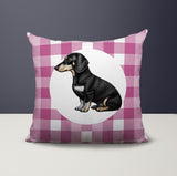 Dachshund Dog  Indoor/Outdoor Reversible Square Pillow