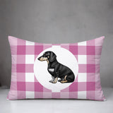 Dachshund Dog  Indoor/Outdoor Reversible Rectangular Pillow