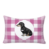Dachshund Dog  Indoor/Outdoor Reversible Rectangular Pillow