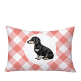 Dachshund Dog  Indoor/Outdoor Reversible Rectangular Pillow