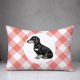 Dachshund Dog  Indoor/Outdoor Reversible Rectangular Pillow