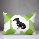 Dachshund Dog  Indoor/Outdoor Reversible Rectangular Pillow