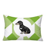 Dachshund Dog  Indoor/Outdoor Reversible Rectangular Pillow