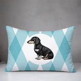 Dachshund Dog  Indoor/Outdoor Reversible Rectangular Pillow