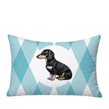 Dachshund Dog  Indoor/Outdoor Reversible Rectangular Pillow