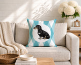 Dachshund Dog  Indoor/Outdoor Reversible Square Pillow