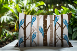 Dali Bird Reversible Indoor/Outdoor Square Pillow