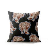 Dama Tiger Faux Suede Square Indoor Pillow