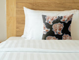 Dama Tiger Faux Suede Square Indoor Pillow in Emberwood - Size 20x20