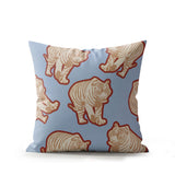 Dama Tiger Faux Suede Square Indoor Pillow