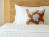 Dama Tiger Faux Suede Square Indoor Pillow in Lavender Latte - Size 20x20