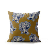 Dama Tiger Faux Suede Square Indoor Pillow