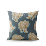 Dama Tiger Faux Suede Square Indoor Pillow