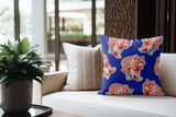 Dama Tiger Faux Suede Square Indoor Pillow in Patriot Flame - Size 16x16