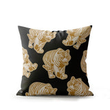 Dama Tiger Faux Suede Square Indoor Pillow