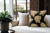 Dama Tiger Faux Suede Square Indoor Pillow in Stormwood - Size 20x20