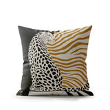 Damisa Leopard Faux Suede Square Indoor Pillow