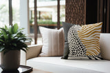 Damisa Leopard Faux Suede Square Indoor Pillow in Stormwood - Size 16x16
