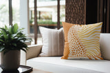 Damisa Leopard Faux Suede Square Indoor Pillow in Tangerine Twist - Size 18x18