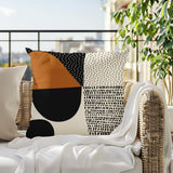 Daya Abstract Reversible Indoor/Outdoor Square Pillow