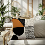 Daya Abstract Reversible Indoor/Outdoor Square Pillow