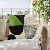 Daya Abstract Reversible Indoor/Outdoor Square Pillow