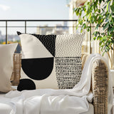 Daya Abstract Reversible Indoor/Outdoor Square Pillow
