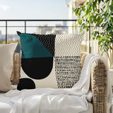 Daya Abstract Reversible Indoor/Outdoor Square Pillow