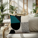 Daya Abstract Reversible Indoor/Outdoor Square Pillow