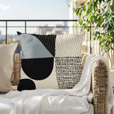 Daya Abstract Reversible Indoor/Outdoor Square Pillow
