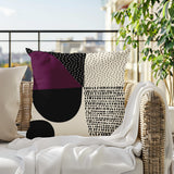 Daya Abstract Reversible Indoor/Outdoor Square Pillow