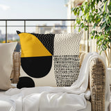 Daya Abstract Reversible Indoor/Outdoor Square Pillow