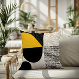 Daya Abstract Reversible Indoor/Outdoor Square Pillow