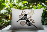 Della Bird Reversible Indoor/Outdoor Square Pillow